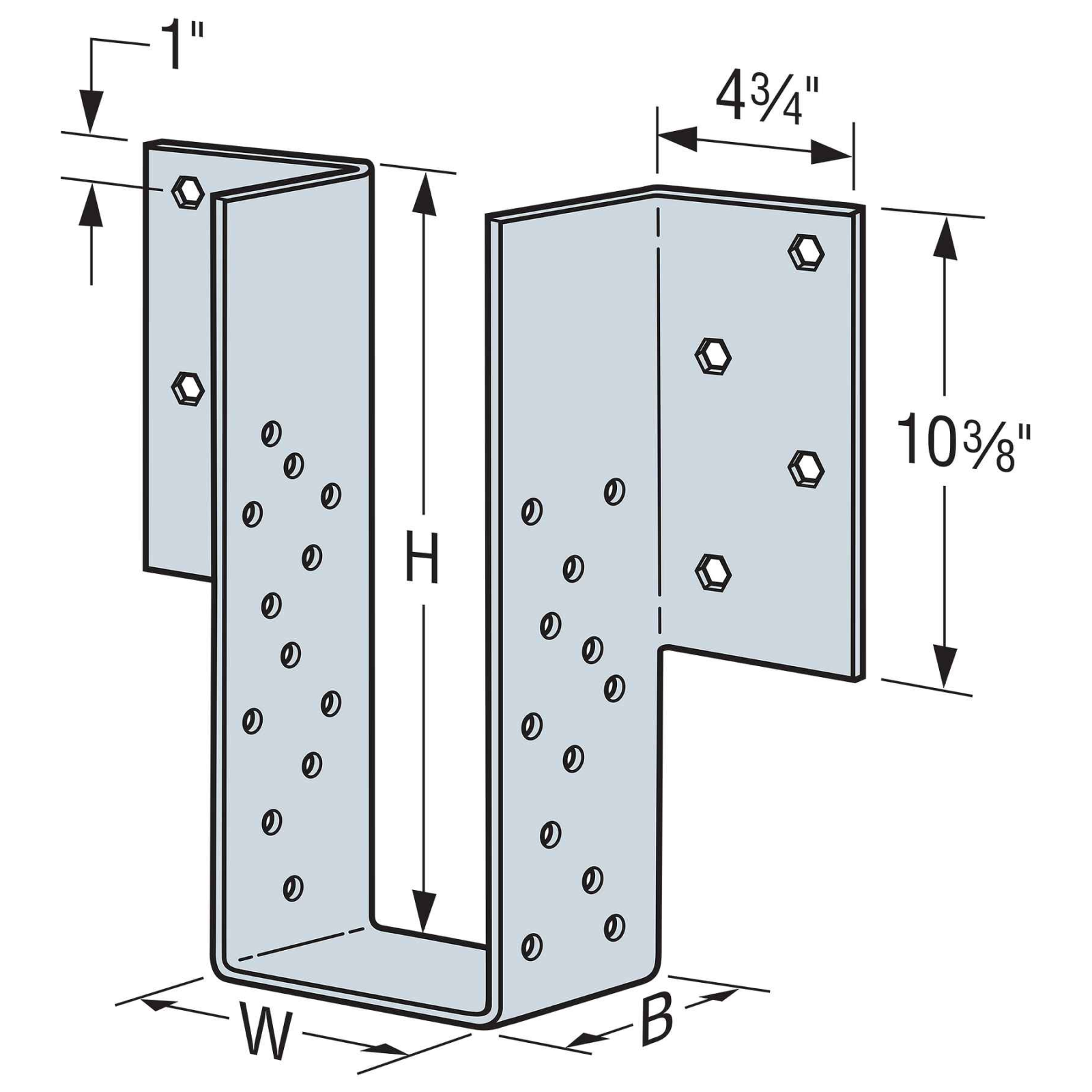 Simpson Strong-Tie HGUM7.00-SDS Rendering